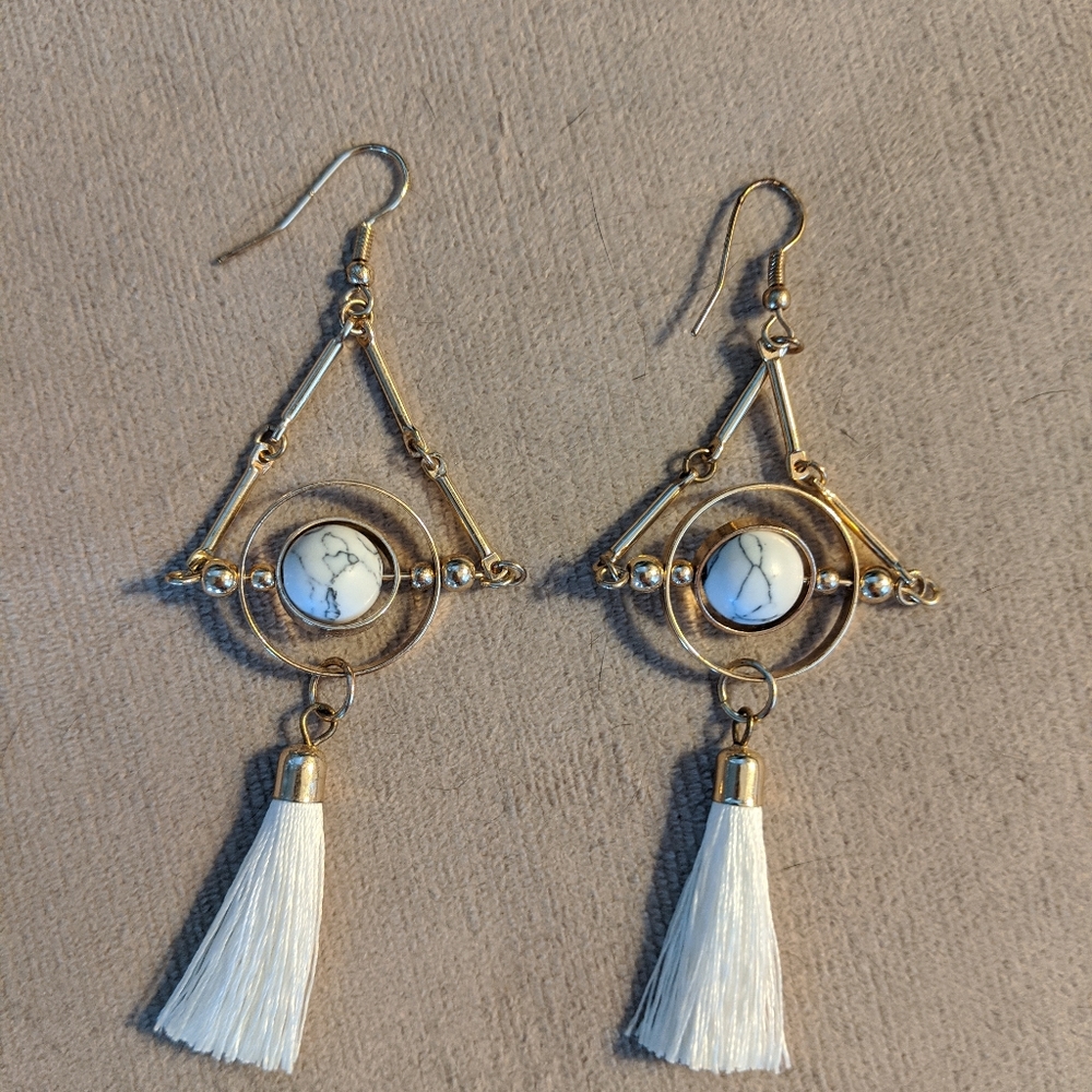 Modern tassel earrings